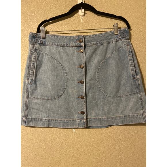 American Eagle women’s super high-rise airline denim skirt - Picture 1 of 8